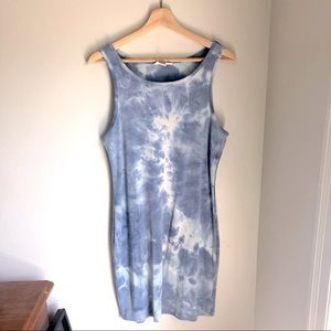 Blue tie dye dress
